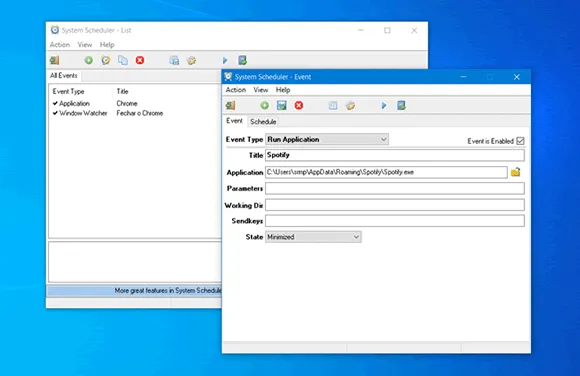 system scheduler