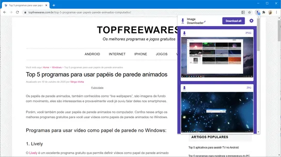 image doiwnloader plus chrome