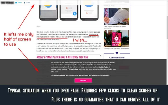 popupoff chrome sobreposicao