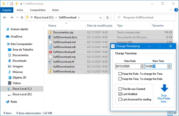 change timestamp