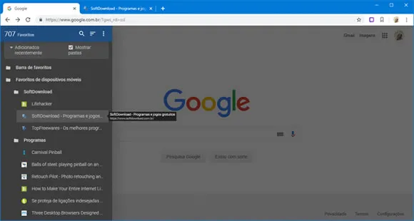 bookmark sidebar chrome