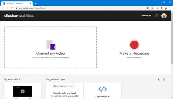 clipchamp compactador video online