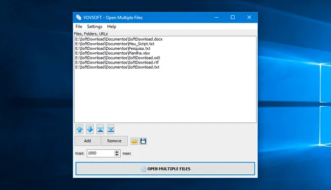 open multiple files windows 1