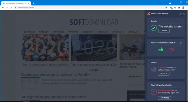 avast online security extensao
