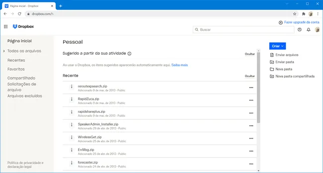 dropbox bkp nuvem