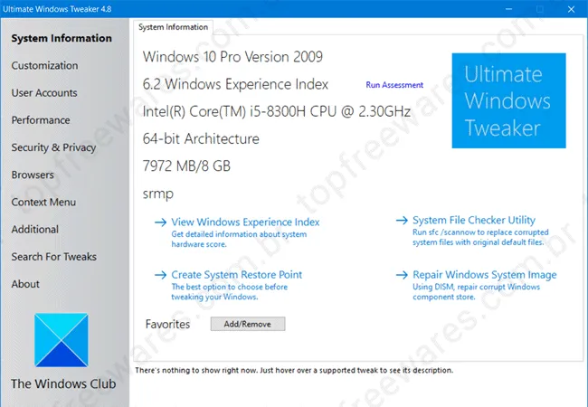 ultimate windows tweaker4 w10