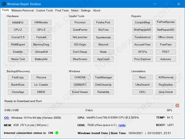 windows repair toolbox w10