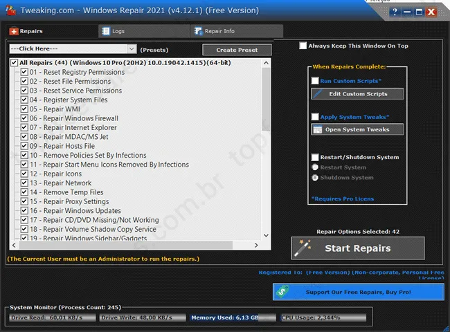 windows repair w10