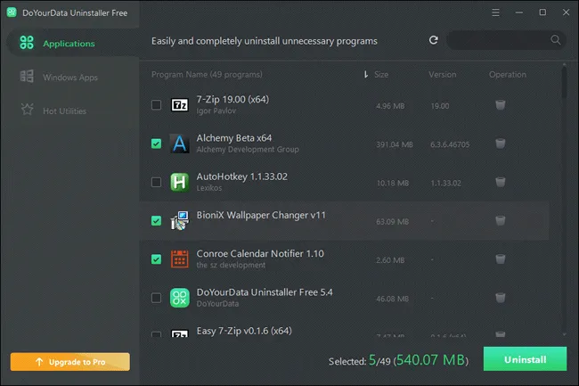 top5 desinstalar apps win10 11 doyourdata uninstaller free
