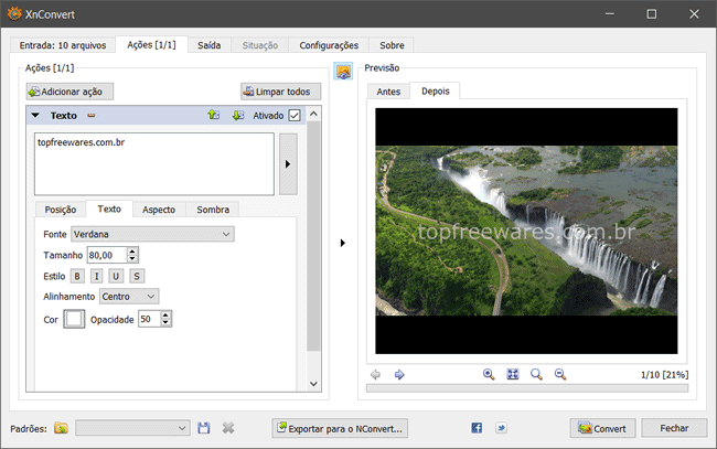 xn convert top5 programas adicionar marca dagua