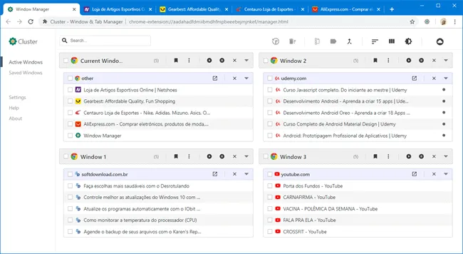 cluster chrome top5 extensoes gerenciar guias abertas chrome