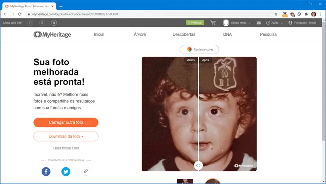 myheritage photo enhacer top5 sites melhorar qualidade fotos