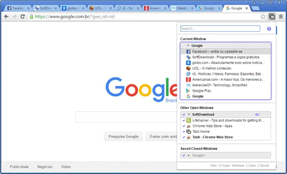 tabli chrome top5 extensoes gerenciar guias abertas chrome