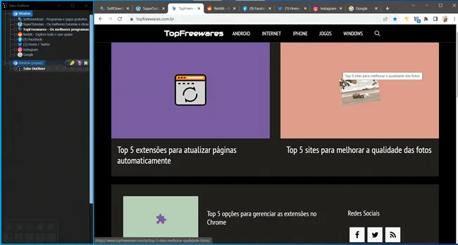 tabs outliner top5 extensoes gerenciar guias abertas chrome