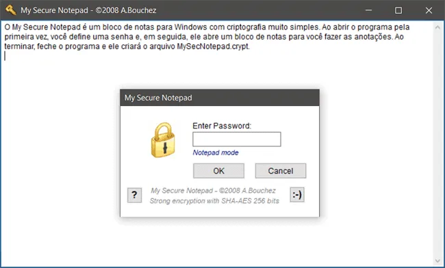 mysecnotepad top5 bloco notas criptografia texto