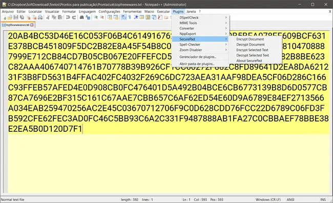 securepad top5 bloco notas criptografia texto