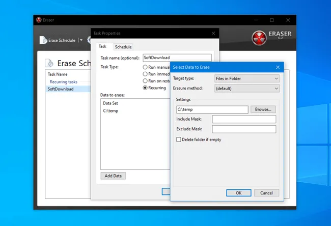 eraser top5 programas excluir arquivos automaticamente