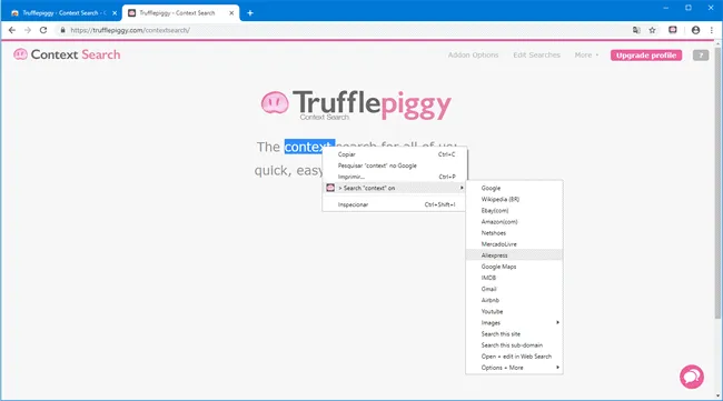 trufflepiggy context search top5 extensoes wikipedia