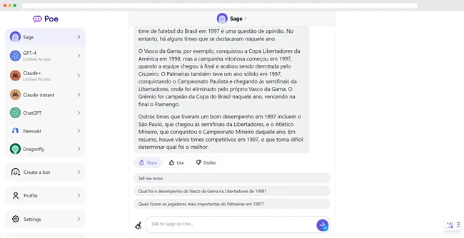 poe top5 sites usar chatgpt plus gratis