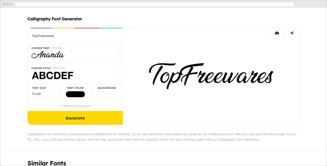 calligraphy font generator top5 sites criar textos efeito