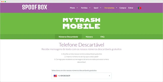 spoofbox top5 sites criar numeros telefones descartaveis