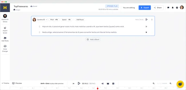 murf ai top5 sites converter textos voz natural